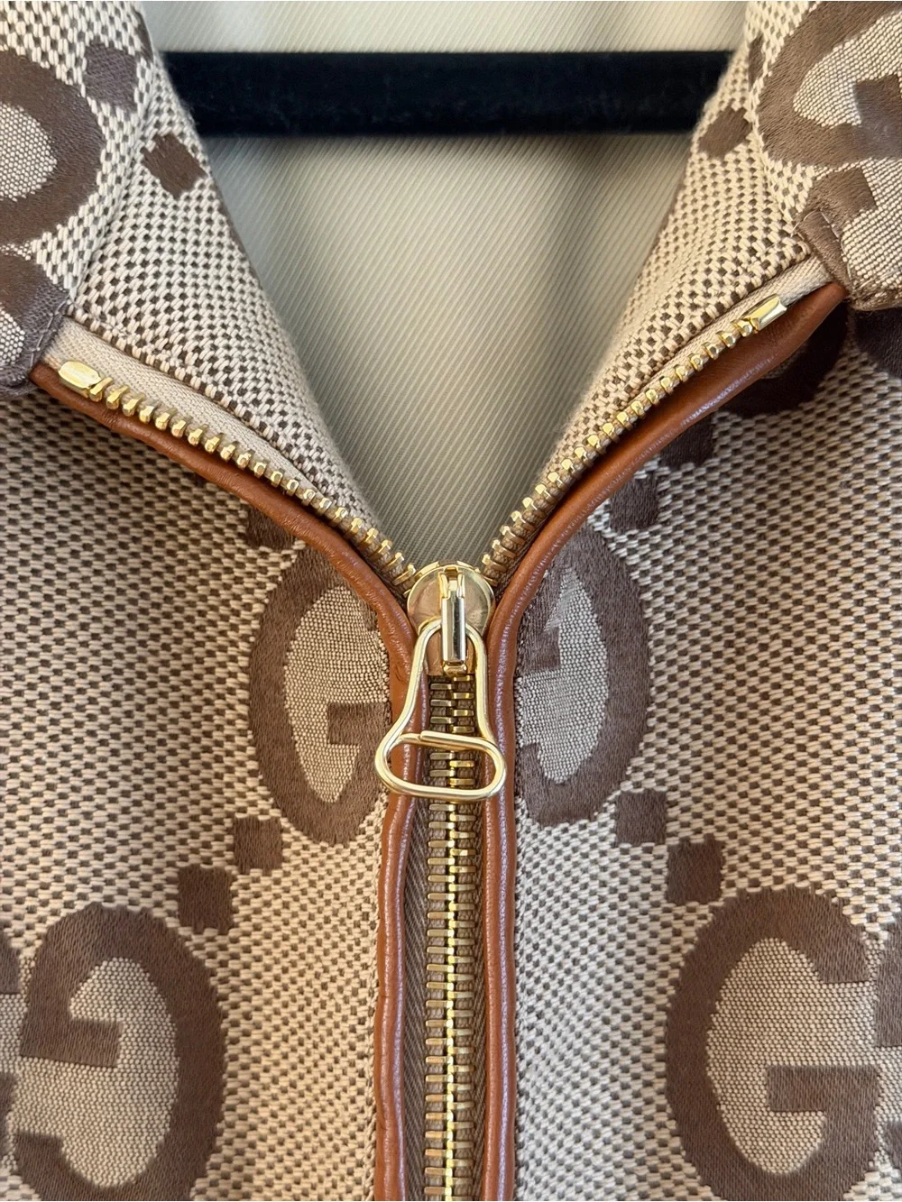 Gucci Jumbo Monogram GG Canvas Jacket AUTHENTIC